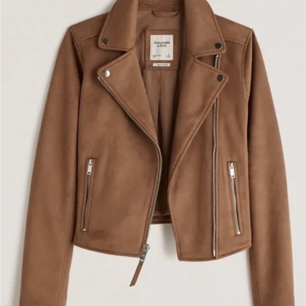 Abercrombie & Fitch Faux Suede Biker Jacket